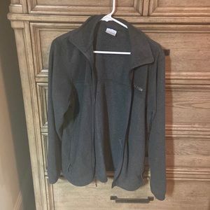 Charcoal gray fleece zip up jacket